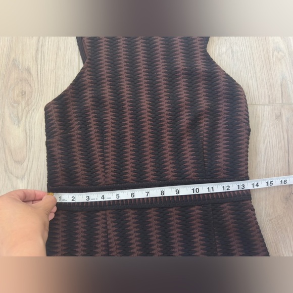 Maeve by Anthropologie Black and Brown Asymmetrical Halter Sheath Dress - Picture 3 of 9